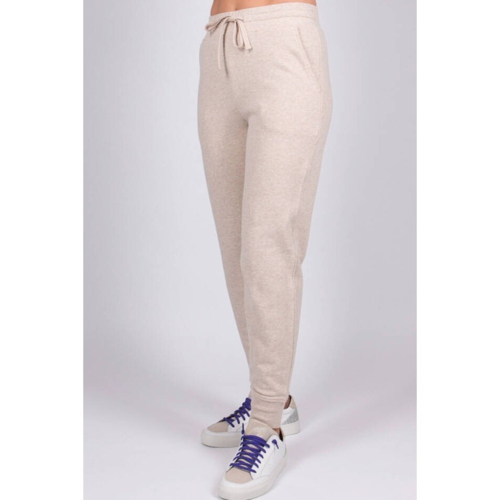 Vince Sweatpants Womens L Oatmeal Heather French Terry Joggers Quiet Luxury EUC